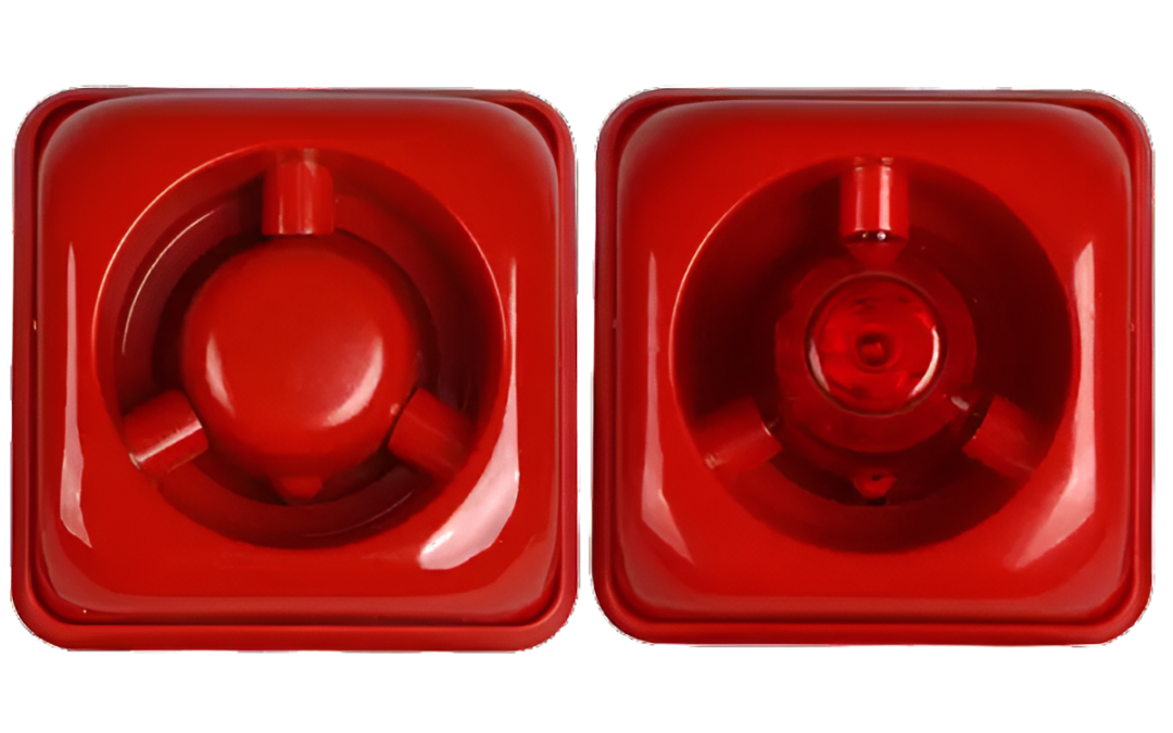 Sirena y sirena con luz estroboscópica